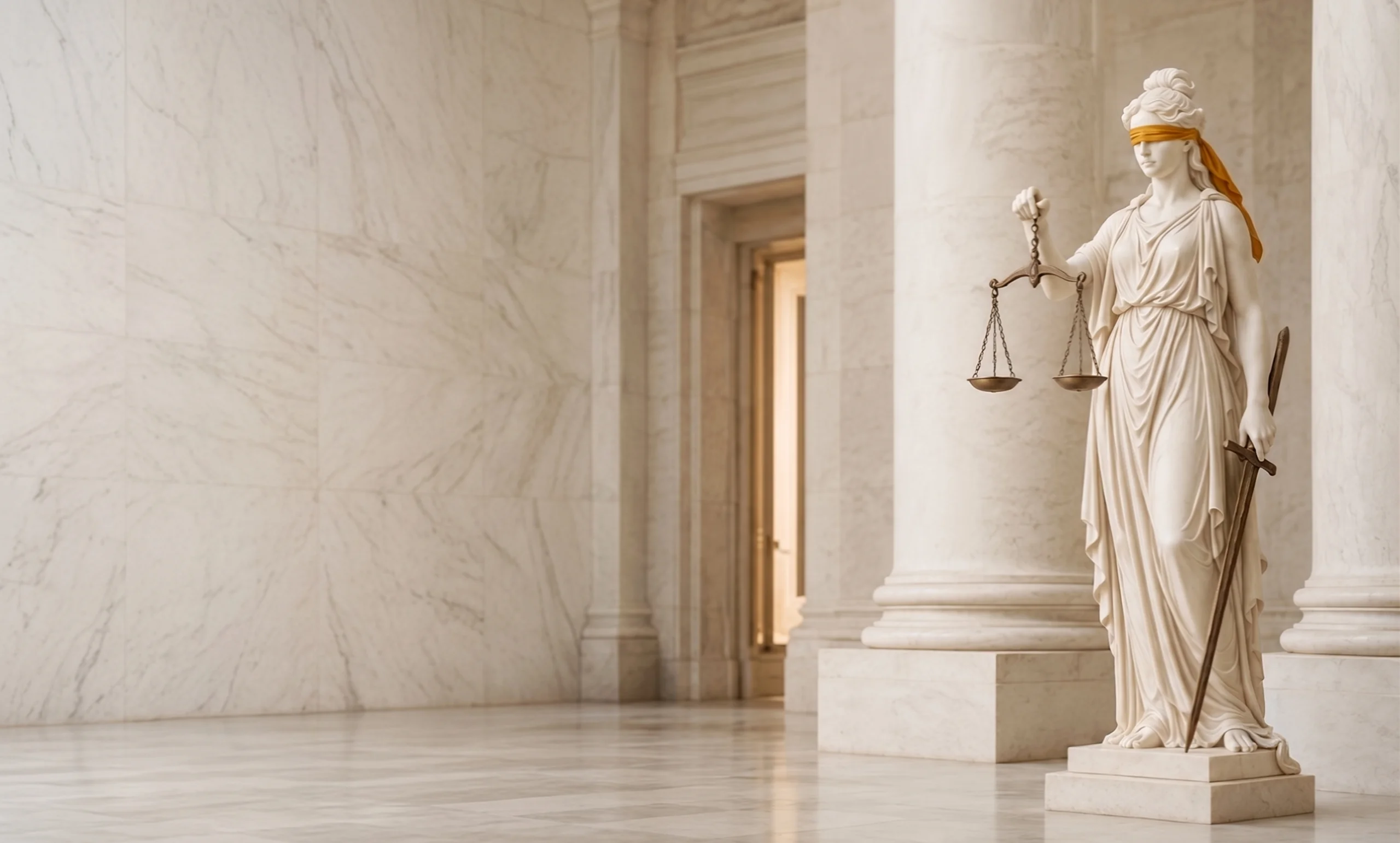 Lady Justice statue — Emirald Legal Consultants, Dubai